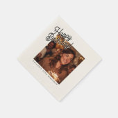 Benutzerdefiniertes Happy Birthday Foto Spaß Elega Serviette (Ecke)