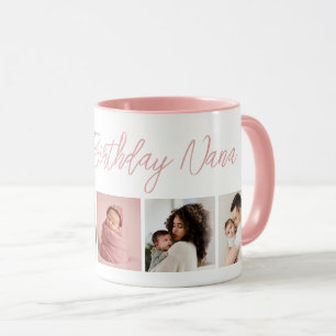 Benutzerdefiniertes Happy Birthday Nana 5-Foto-Col Tasse