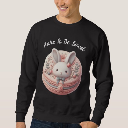 Benutzerdefiniertes Hase-soll-süß-sein-Macarondesi Sweatshirt (Vorderseite)