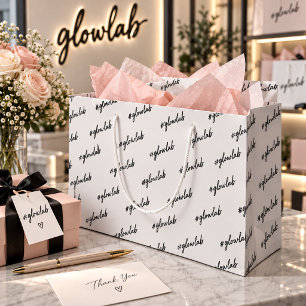 Benutzerdefiniertes Hashtag Modern Minimalistisc Große Geschenktüte