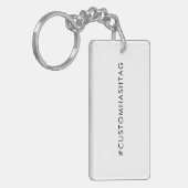 Benutzerdefiniertes Hashtag | Moderne, trendige so Schlüsselanhänger (Vorderseite links)