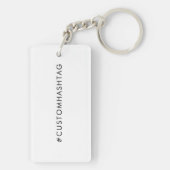 Benutzerdefiniertes Hashtag | Moderne, trendige so Schlüsselanhänger (Rückseite)