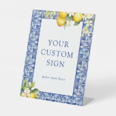 Benutzerdefiniertes Hauptkennzeichen für Zitronen Sockelschild (Vorderseite)