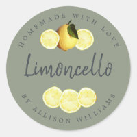 Benutzerdefiniertes hausgemachtes Limoncello-Etike