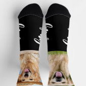 Benutzerdefiniertes Haustier-Foto Liebe Pfotenabdr Socken (Oben)