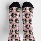 Benutzerdefiniertes Haustier-Foto-Pfotenabdruck-Mu Socken (Oben)