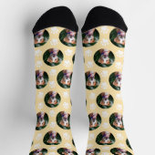 Benutzerdefiniertes Haustier-Foto-Pfotenabdruck-Mu Socken (Oben)