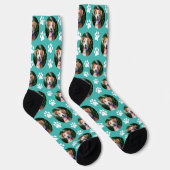 Benutzerdefiniertes Haustier-Foto-Pfotenabdruck-Mu Socken (Rechts)