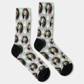 Benutzerdefiniertes Haustier-Foto-Pfotenabdruck-Mu Socken (Rechts)