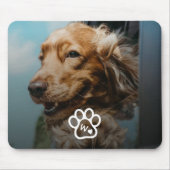 Benutzerdefiniertes Haustier-Foto-Porträt-Monogram Mousepad (Vorne)