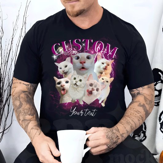 Benutzerdefiniertes Haustier, Retro Graphic 90s He T-Shirt