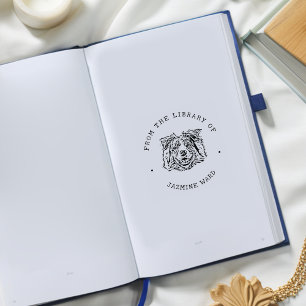 Benutzerdefiniertes Haustierfoto aus der Bibliothe Gummistempel