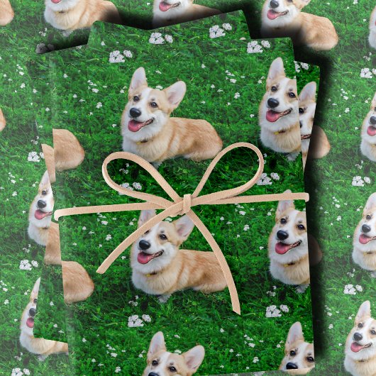 Benutzerdefiniertes Haustierfoto Geschenkpapier Set