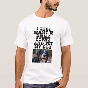 Benutzerdefiniertes Haustierfoto - Lustig Kaffee t T-Shirt