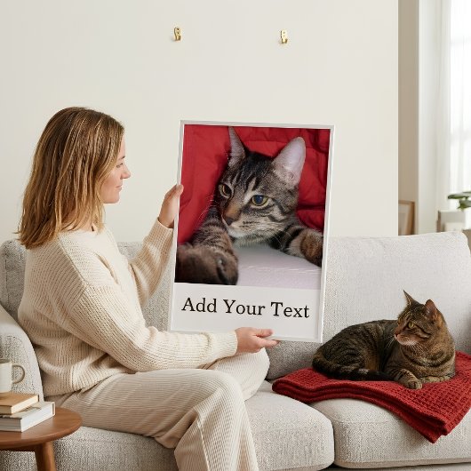 Benutzerdefiniertes Haustierfoto mit lustigem Text Poster