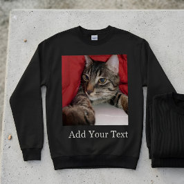 Benutzerdefiniertes Haustierfoto mit lustigem Text Sweatshirt