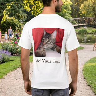 Benutzerdefiniertes Haustierfoto mit lustigem Text T-Shirt