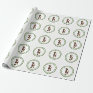 Benutzerdefiniertes Haustierfoto Moderne Hellgrüne Geschenkpapier
