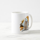 Benutzerdefiniertes Haustierfoto & Name Moderner P Kaffeetasse (VorderseiteRechts)