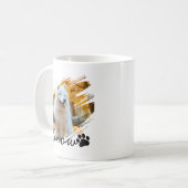 Benutzerdefiniertes Haustierfoto & Name Moderner P Kaffeetasse (Vorderseite Links)