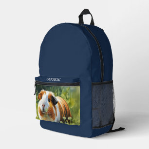 Benutzerdefiniertes Haustierfoto Navy Blau Bedruckter Rucksack