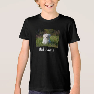 Benutzerdefiniertes Haustierfoto und Name Tri-Blend Shirt