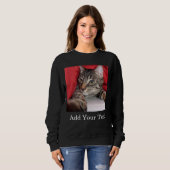 Benutzerdefiniertes Haustierfoto und optionaler Te Sweatshirt (Vorne ganz)