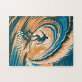 Benutzerdefiniertes Hawaii Surfen Retro Vintag Wav Puzzle (Horizontal)