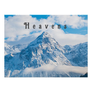 Benutzerdefiniertes Heavens Sky Blue Bild Text Glä Poster