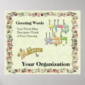 Benutzerdefiniertes hebräisches Begrüßungszeichen Poster (Vorne)