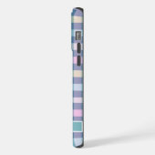 Benutzerdefiniertes Hellblau Gelb Pink Karomuster iPhone Hülle (Linke Seite)