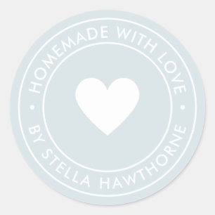 Benutzerdefiniertes Hellblau Selbstgemacht Mit Lie Runder Aufkleber