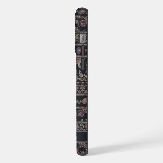 Benutzerdefiniertes, helldunkelrosa Azteken-Muster iPhone Hülle (Linke Seite)