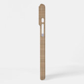 Benutzerdefiniertes helles Beige-Tan-Braun-Texturm iPhone Hülle (Linke Seite)