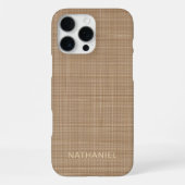 Benutzerdefiniertes helles Beige-Tan-Braun-Texturm iPhone Hülle (Rückseite)