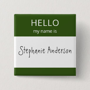 Benutzerdefiniertes HELLO Mein Name ist Abzeichen Button