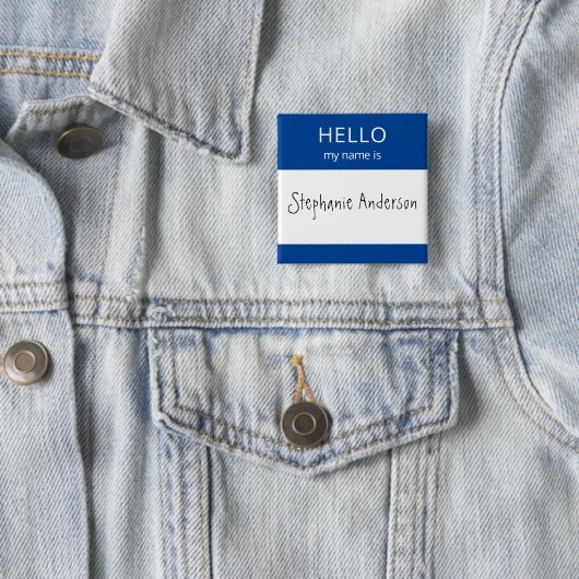 Benutzerdefiniertes HELLO Mein Name ist Abzeichen Button (Beispiel)