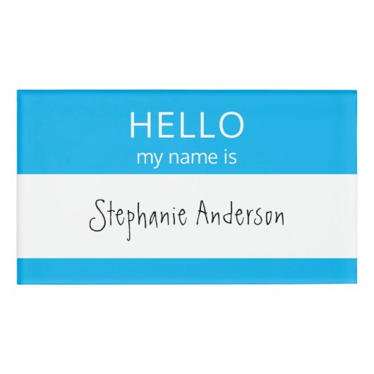 Benutzerdefiniertes HELLO Mein Name ist Abzeichen Namenschild (Vorderseite)