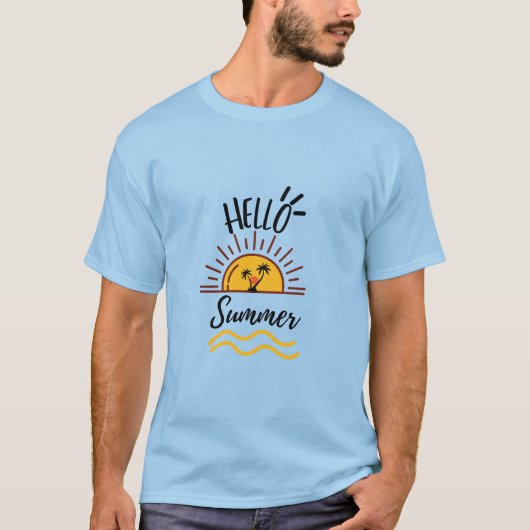 Benutzerdefiniertes Hello Summer Shirt (Vorderseite)