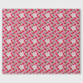 Benutzerdefiniertes hellrosa Blumen-Kirsch-Muster- Geschenkpapier (Flach)
