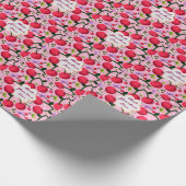 Benutzerdefiniertes hellrosa Blumen-Kirsch-Muster- Geschenkpapier (Ecke)