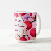 Benutzerdefiniertes hellrosa Blumen-Kirsch-Muster- Kaffeetasse (VorderseiteRechts)