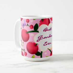 Benutzerdefiniertes hellrosa Blumen-Kirsch-Muster- Kaffeetasse