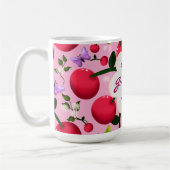 Benutzerdefiniertes hellrosa Blumen-Kirsch-Muster- Kaffeetasse (Links)
