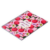 Benutzerdefiniertes hellrosa Blumen-Kirsch-Muster- Notizblock (Linke Seite)