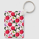 Benutzerdefiniertes hellrosa Blumen-Kirsch-Muster- Schlüsselanhänger (Rückseite)