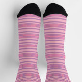 Benutzerdefiniertes Hellrosa Dunkelviolett Pfirsic Socken (Oben)