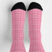 Benutzerdefiniertes hellrosa dunkles Rosenkaromust Socken (Oben)