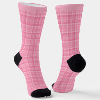 Benutzerdefiniertes hellrosa dunkles Rosenkaromust Socken