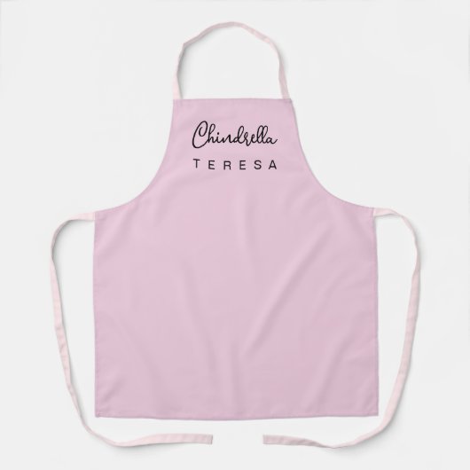 Benutzerdefiniertes hellrosa minimalistisches Mono Schürze (Vorderseite)